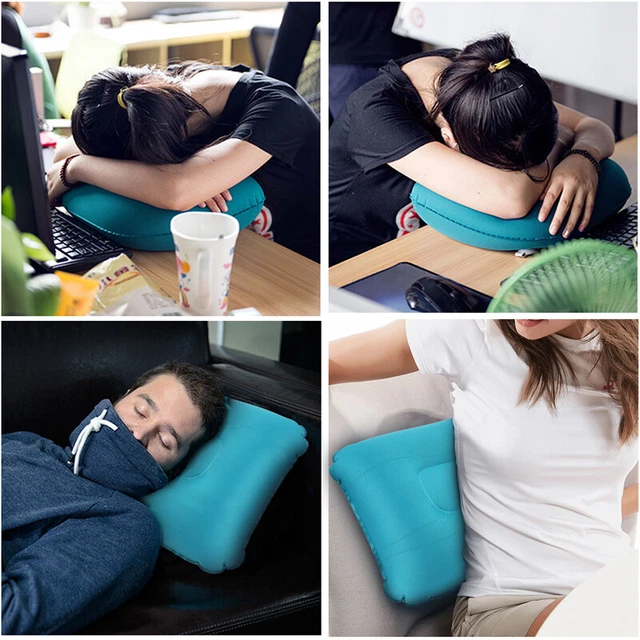 Travel Pillow Foldable Inflatable U-shaped Neck Support Car Airplane Air Cushion 8