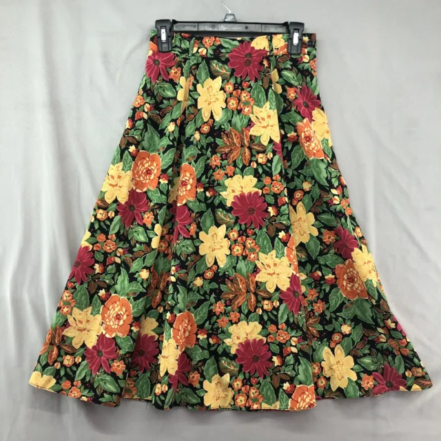 Vintage Counterparts Floral Petites Skirt Size 8 Women