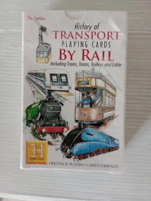 HERITAGE HISTORY OF Transport by Rail playing cards RAILWAYS trains ...