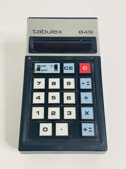 Tabulex 849 Vintage Calculator 1980s
