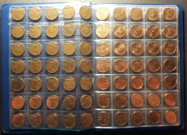 1937-2012 Canada One Cent Collection  Multiple Varieties 89 Total Penny Coins