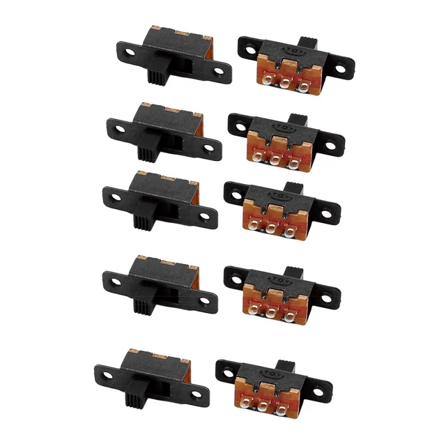 10 pz SS-12F16 2 posizioni 3P SPDT interruttore scorrevole miniatura latching interruttore ribaltabile