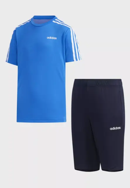 Nuovo Adidas Youth Set 3 Righe calcio calcio blu FM0766