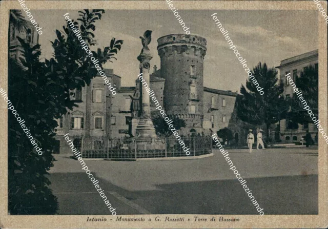 ca660 cartolina istonio vasto monumento a gi.rossetti provincia di chieti 1940