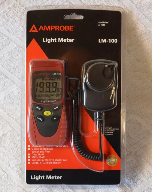 BEHA Amprobe Light Meter LM-100 digitales Lichtmessgerät Lichtmesser Lux-Meter