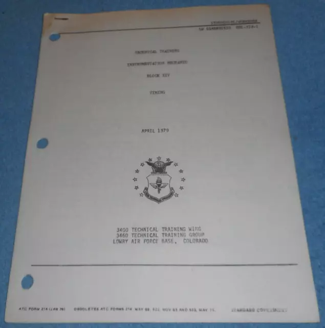 1979 US Air Force Technical Training Study Guide Timing Time Code Generators