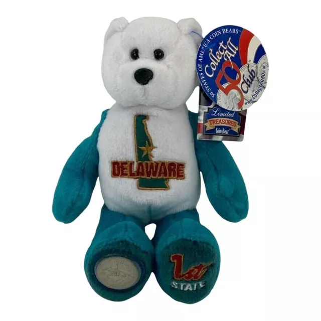 Limited Treasures Coin Bear w Coin Delaware First State Plush Stuffed Animal