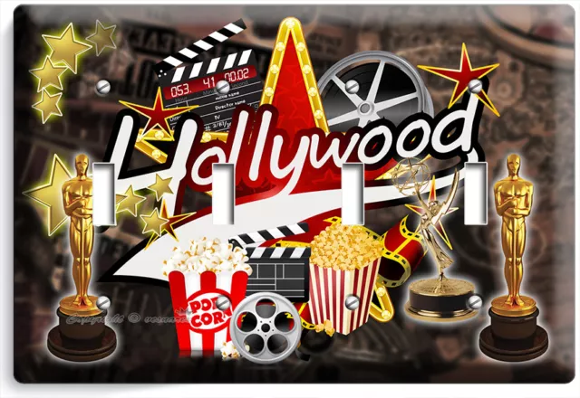 Hollywood Tv Room Home Movie Theater Stars 4G Light Switch Wall Plates Art Decor