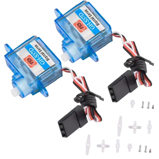 2Pack 3.7g Ultra Micro Digital Servo Nano For RC Helicopter Boat Car GH-S37D new