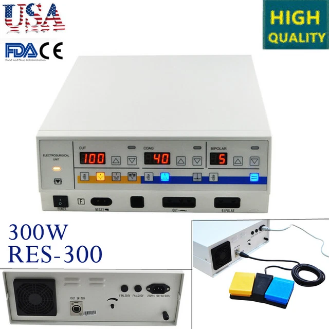 Electro Generator 300W Electro Cautery Bipolar Unit Digital RES-300