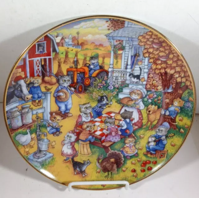 Bill Bell A Purrfect Feast Cats Collectors Plate