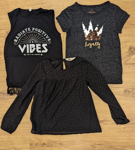 Bundle of H&M Next Girls Tops T Shirt Age 9-10 Years
