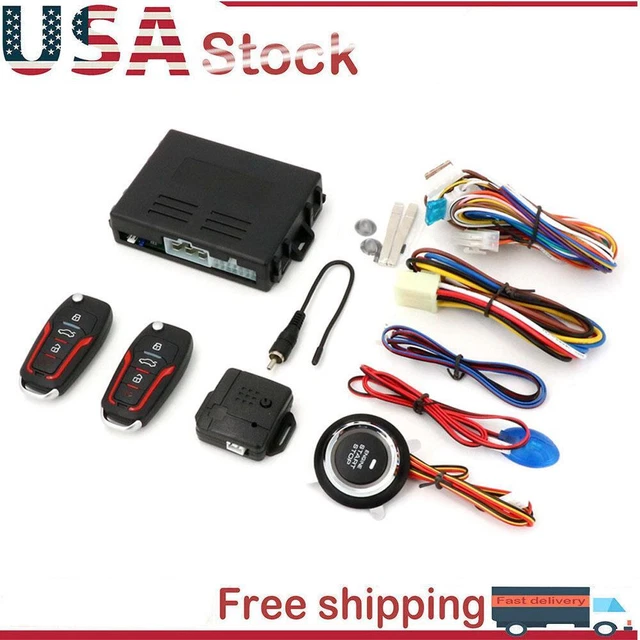 Car Ignition Switch Keyless Entry Remote Starter Engine Push Start Button Kits