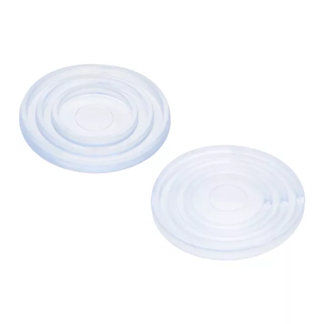 Almohadillas cilíndricas Parachoques silicona para mesa cristal 24mmx3mm 100pz