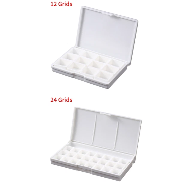 50 Godets Vides Pour Aquarelle - Palette Voyage, Plastique Blanc, 2ml, Idéal Pour Artistes