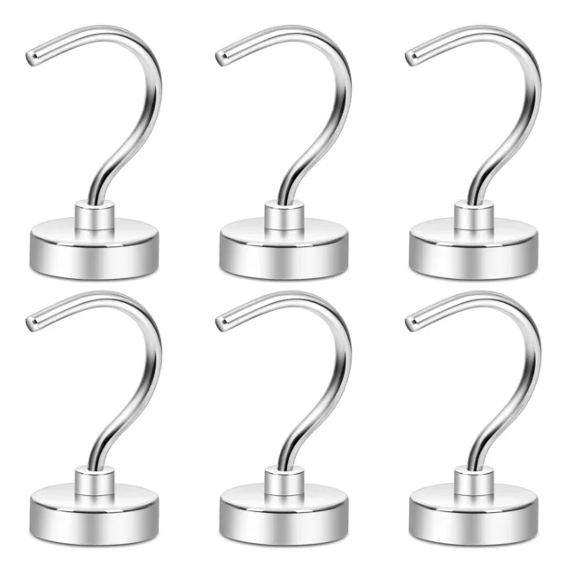 Magnetic Hooks, 50+LBS Large Opening Hook CNC Machined Base,Ideal for...