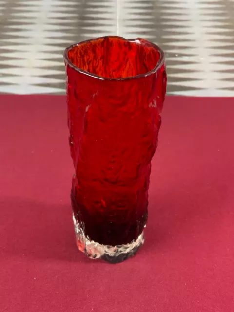 VASE AUS GLAS HANDARBEIT KÜNSTLERGLAS 350g 17cm HOCH