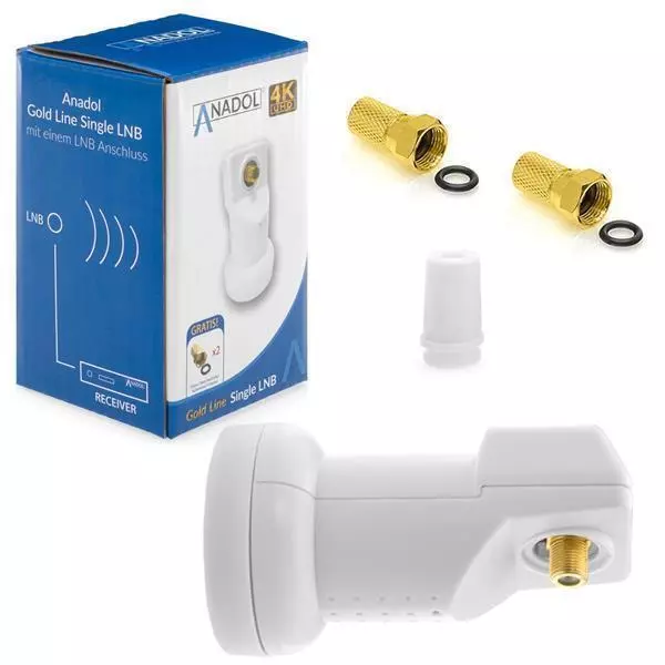 Single LNB ANADOL Gold Line LNC 01dB 1 Teilnehmer HD 4K UHD Sat Digital