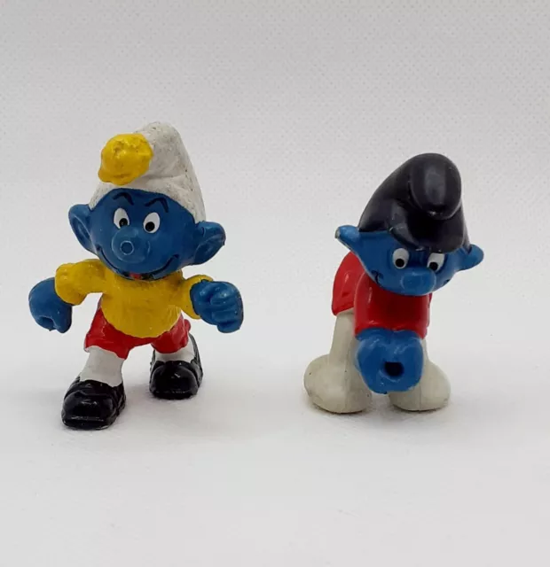 Puffi rari Sciatore e Equitazione, Super puffi 1980, Smurf Peyo Schleich