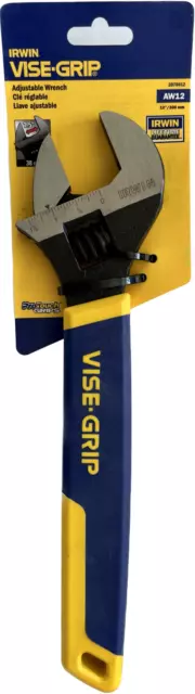 Irwin 2078612 AW12 Steel Vise-Grip Metric and SAE Adjustable Wrench 12" L