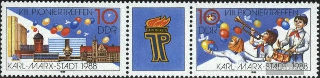 DDR WZd760 (kompl.Ausgabe) postfrisch 1988 Pioniertreffen