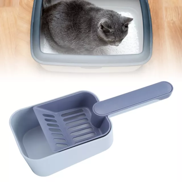 (Blue - Boxed) Plastic Cat Litter Shovel Cat Litter Shovel Two Purposes