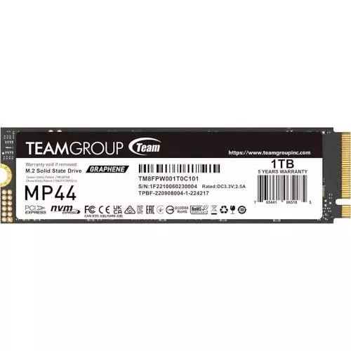 TeamGroup MP44 1TB M.2 Gen4X4 Internal SSD 7400MB/s Read - 6500MB/s Write  - 5