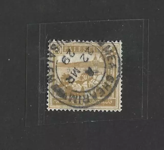 Palästina 1927 Selten " Mea Sharem Jerusalem " Bullseye Stempel Auf Die 90 Mils