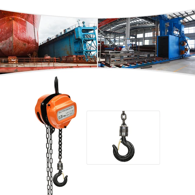Twist Ties Chain Hoist 2200 Lbs Ton Manual Lifting 3M/10Ft Hand