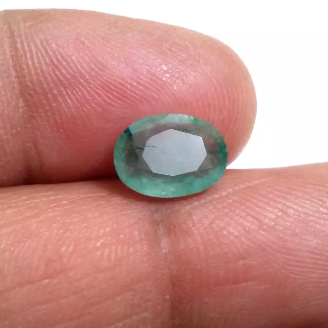 Awesome Zambian Emerald Oval Shape 2.60 Crt Natural Green Faceted Loose Gemstone
