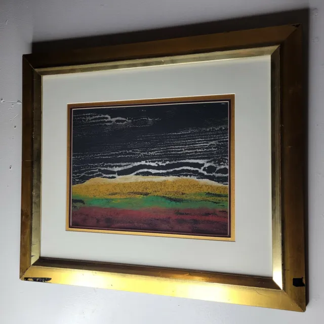 Nancy J Young Encaustic Painting Signed Framed New Mexico Artist