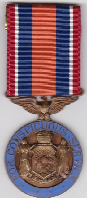 New York Conspicuous Service Medal National Guard numbered on reverse #d