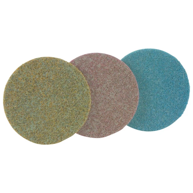 Foro disco no tejido velcro corindón 115 mm K180 med centavo (centrado de disco no tejido)