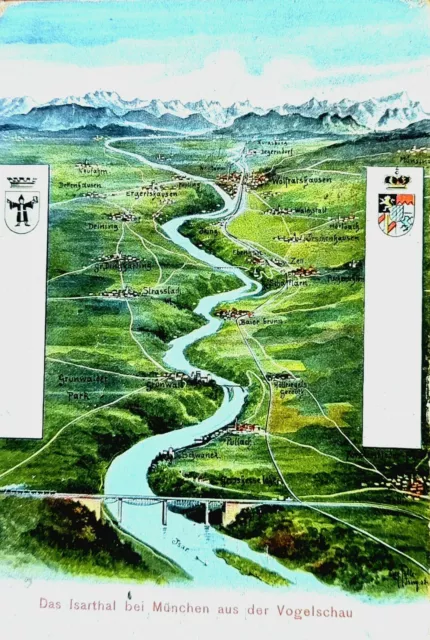 AK Bayern Oberbayern Um 1910, Isartal Ungel. Antik Grosshesseloher Brücke, Isar