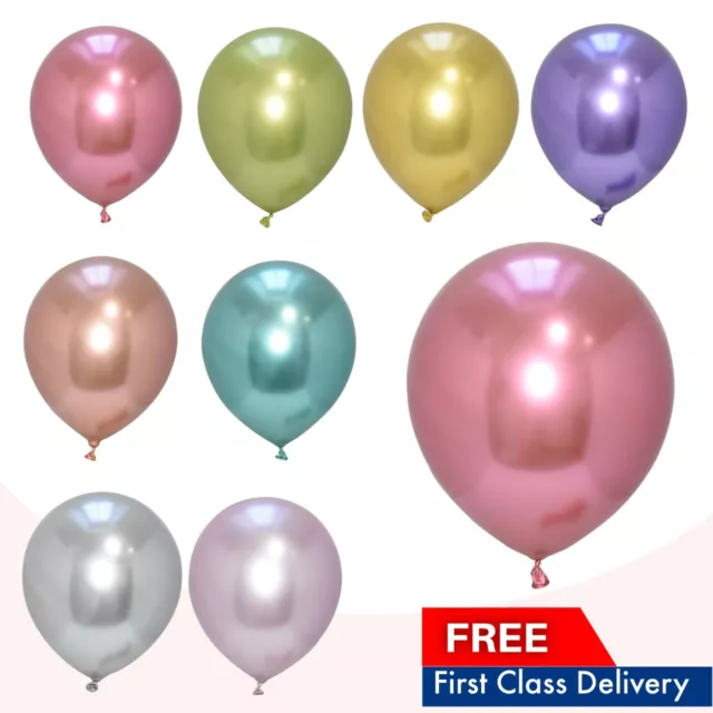 Chrome Baloons 10" Helum Birthday Wedding Decoration Balloons