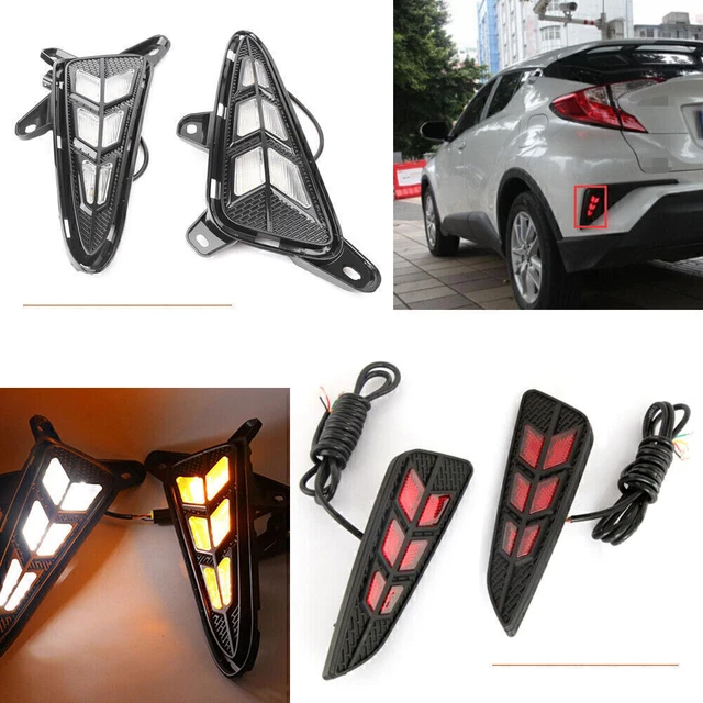 Luce diurna LED DRL fendinebbia fanale posteriore bianco/rosso per Toyota C-HR 18