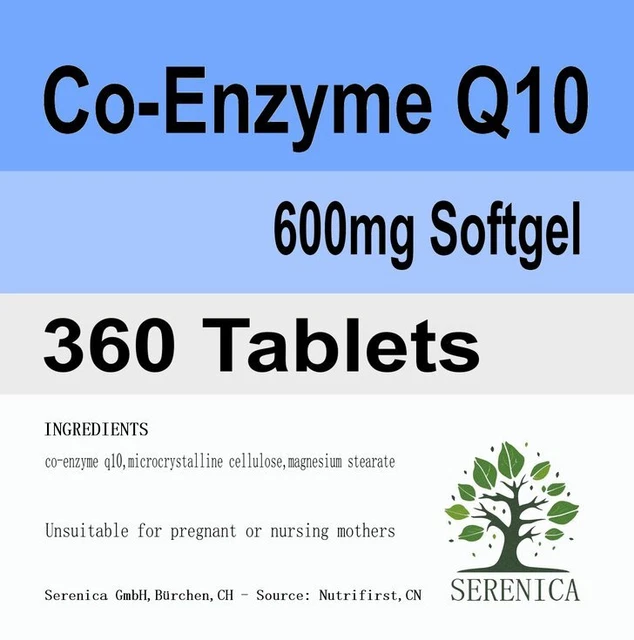 Co-Enzyme Q10 600mg Energy CoQ10 x 360 Tablets