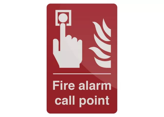 Fixman Fire Alarm Call Point Sign Self-Adhesive 100 x 150mm 846757