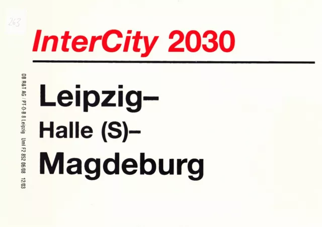 ZLS 263 - IC 2030 - Leipzig- Halle (S) - Magdeburg / 1 Zuglauf/-läufe