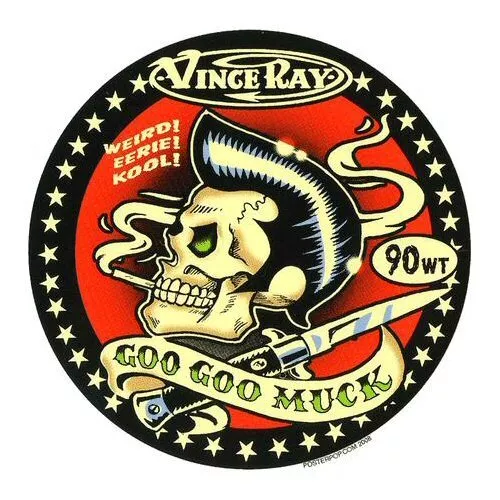 Aufkleber Goo Goo Muck Vince Ray Rock n Roll Kool Skull Butterfly Rockabilly