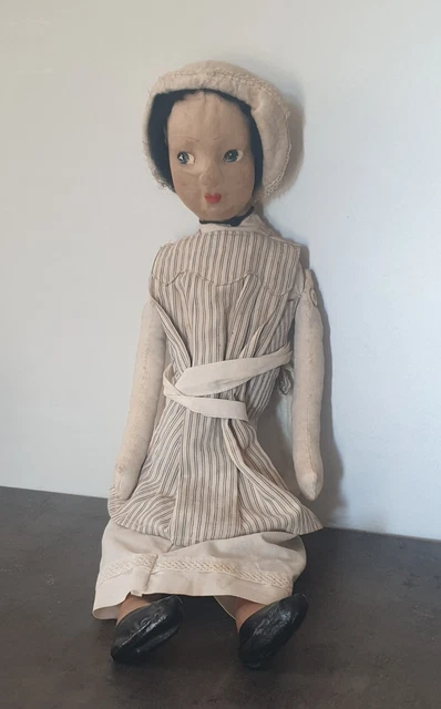 POUPÉE ANCIENNE EN feutrine et tissu RAYNAL EUR 100,00 - PicClick FR