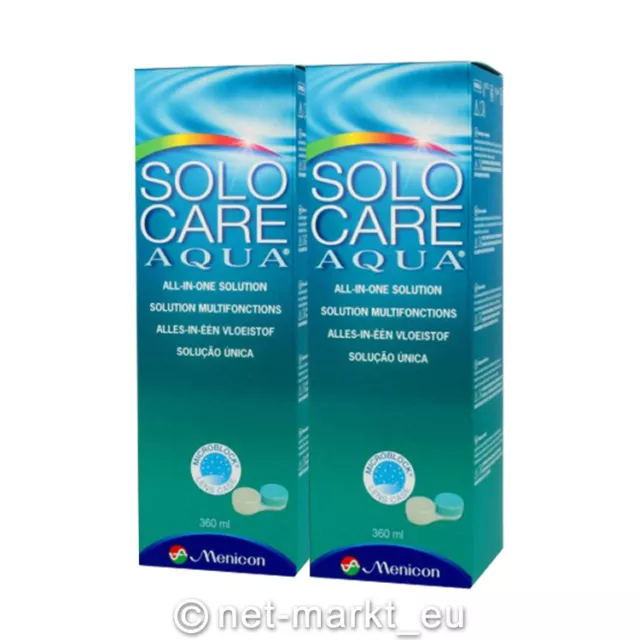 Solo Care Aqua Pflegemittel All in One Lösung + Behälter - 2 x 360 ml