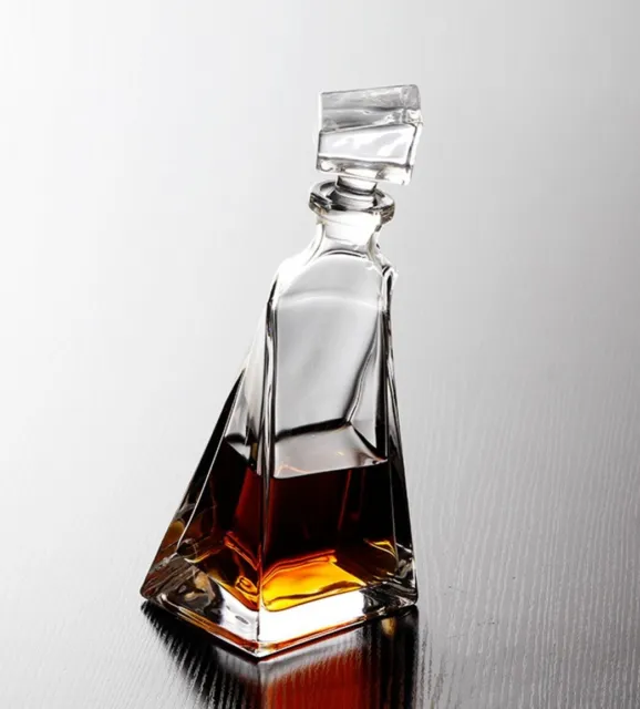 Leaning Tower Design Glass Whisky Decanter Wine Bottle Bar Bottle Carafe 570ml