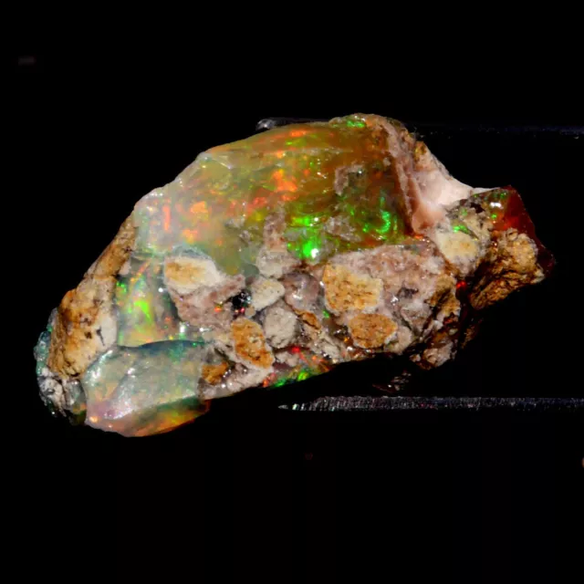 natural stunning fire ETHIOPIAN OPAL raw ROUGH specimen 20.50 Cts. (15x27x11 mm)