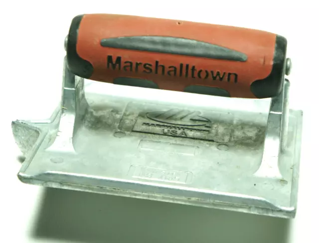 Marshalltown 14107 Solid Zinc 4-3/8" X 6" Hand Groover DuraSoft Handle 3/8 Width