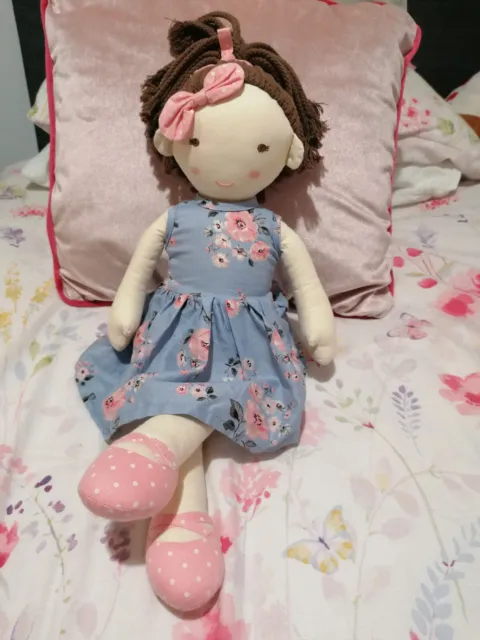 Lovely Cath Kidston Rag Doll excellent cond with removable shabby chic dress