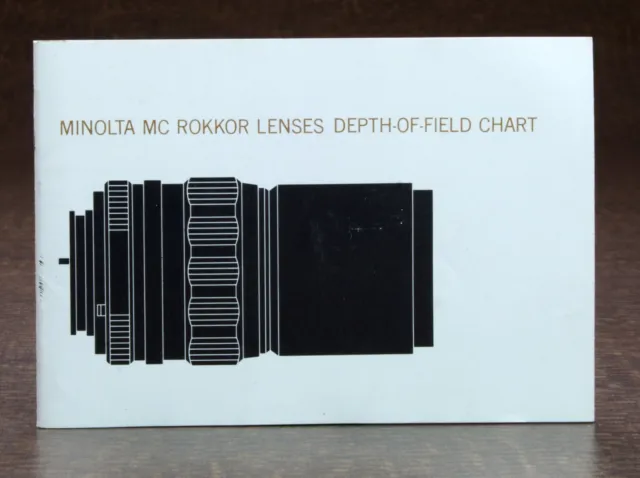 Minolta MC Rokkor Lenses Depth-Of-Field Chart