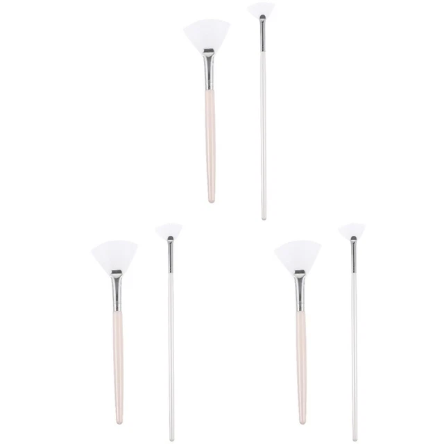 6 Pcs Body Butter Applicator Beauty Fan Brush Highlighter Makeup Brush Set