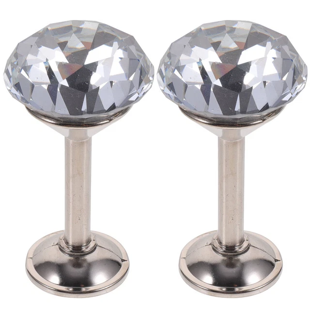 2 Pcs Crystal Curtain Holdback Decorative Tiebacks Wall Mounted