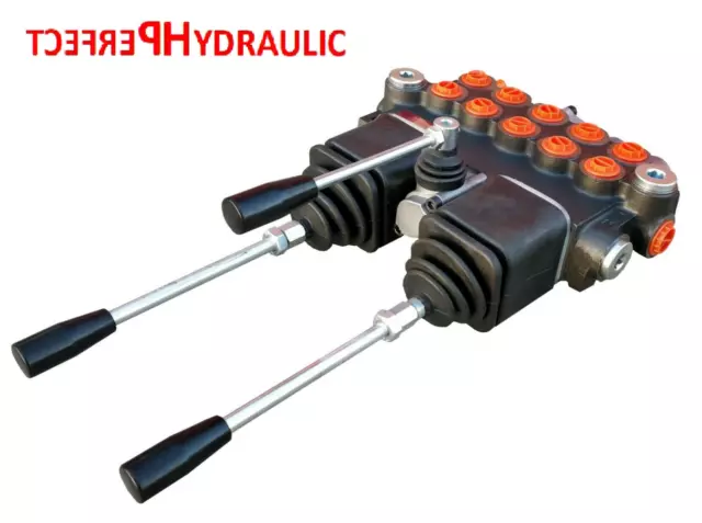 Distributeur hydraulique 5 elements + 2x Joystick 40L 5 x Double Effet D40/5